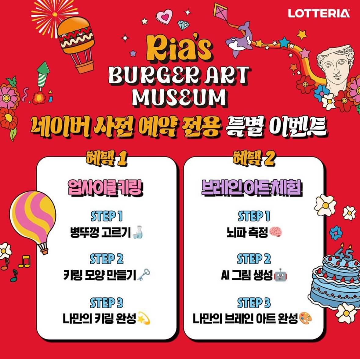 성수 롯데리아 리아 버거 아트 뮤지엄 팝업 스토어