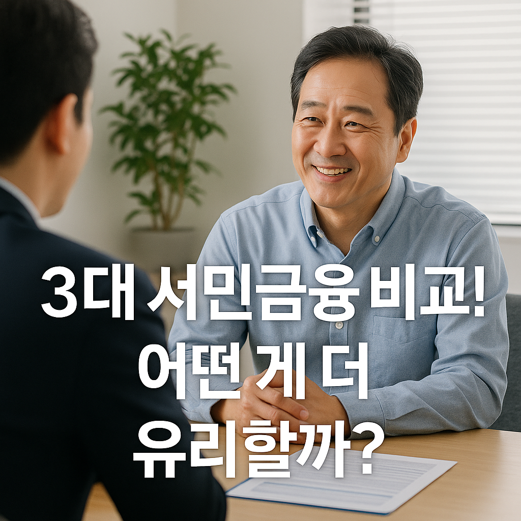 3대 서민 금융 비교 분석!