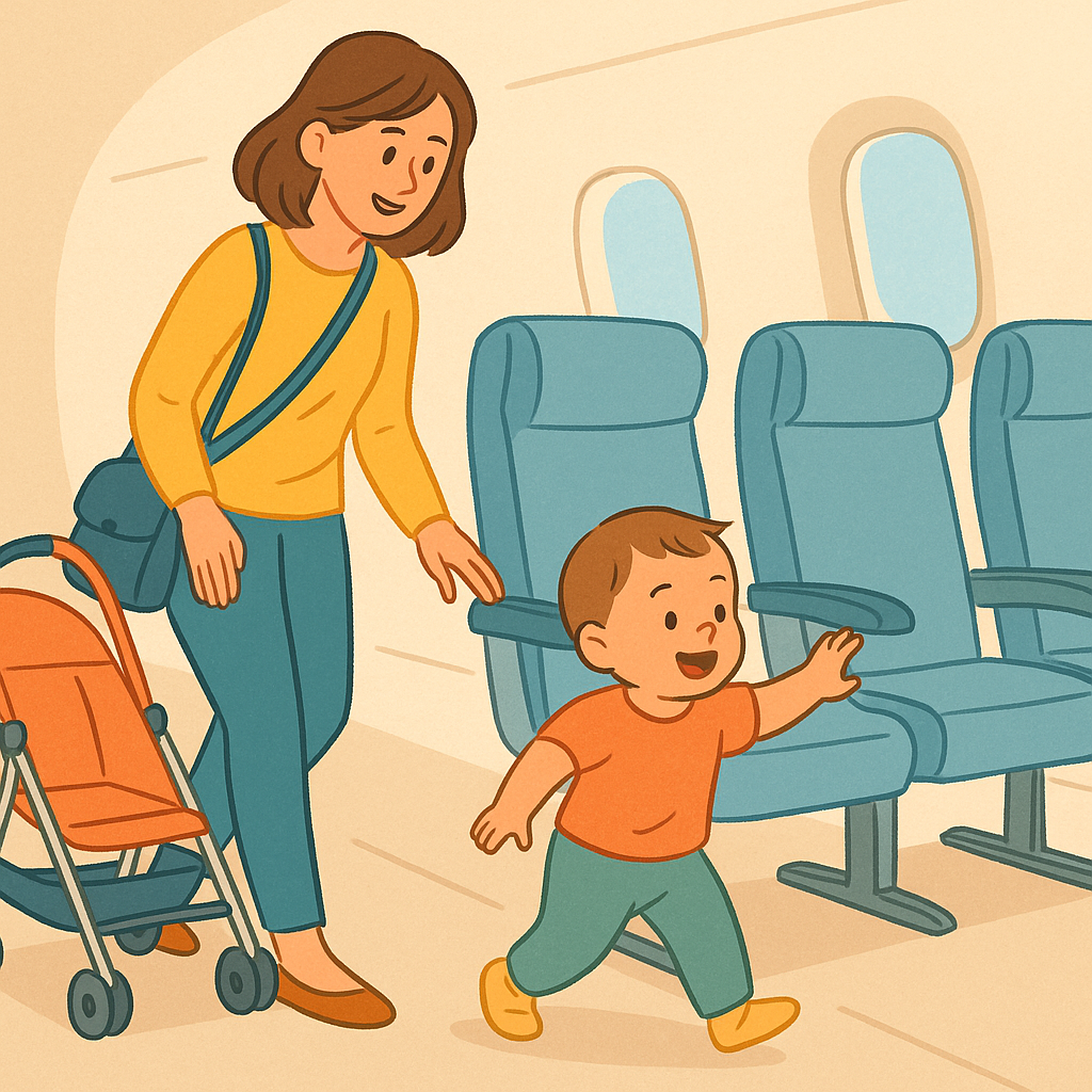 걷기 시작한 아이와 떠나는 비행기 국내/해외 여행에 대한 이미지