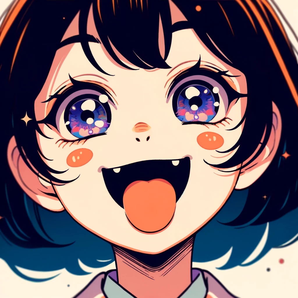 메롱하는 디지털 아트