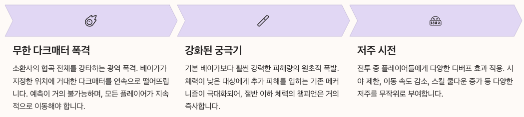 롤 초토화 봇 베이가 보스의 특징과 능력 정리 이미지