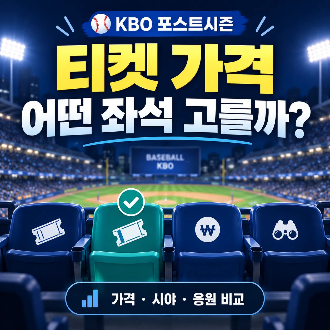 KBO 포스트시즌 티켓 가격과 좌석 선택 방법