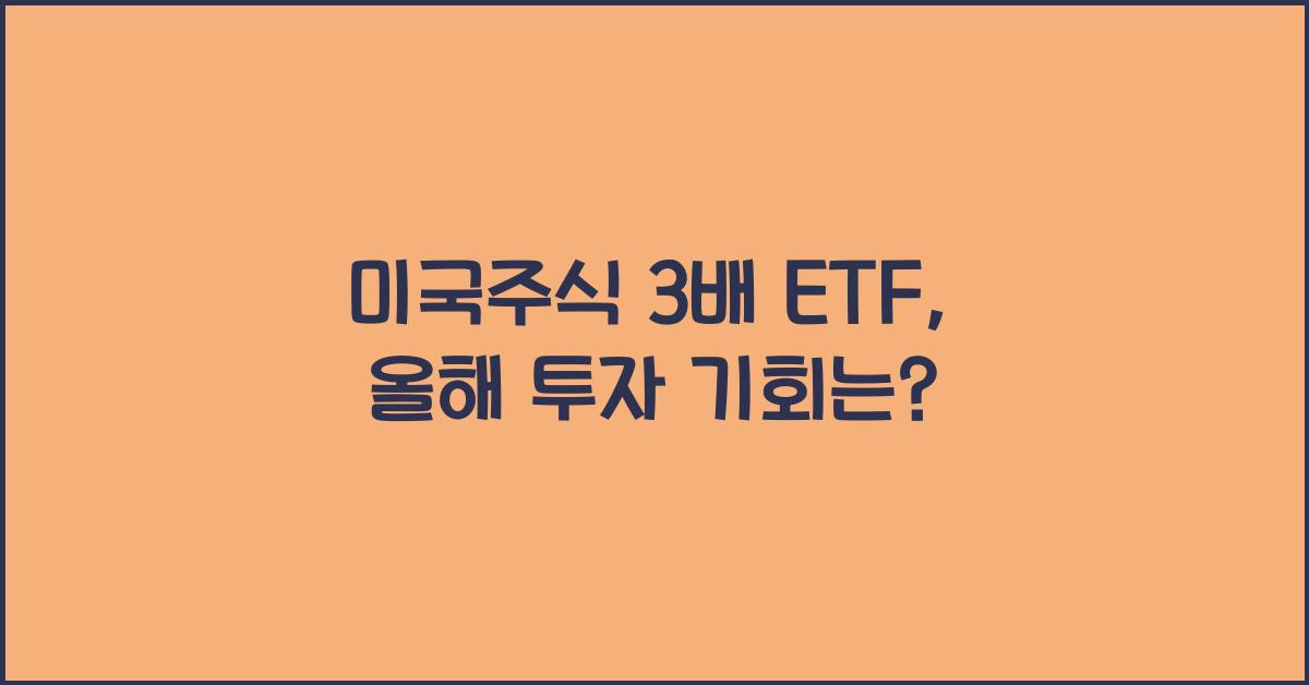 미국주식 3배 etf