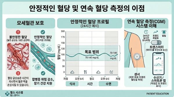 안정적인 혈당 및 연속 혈당 측정의 이점