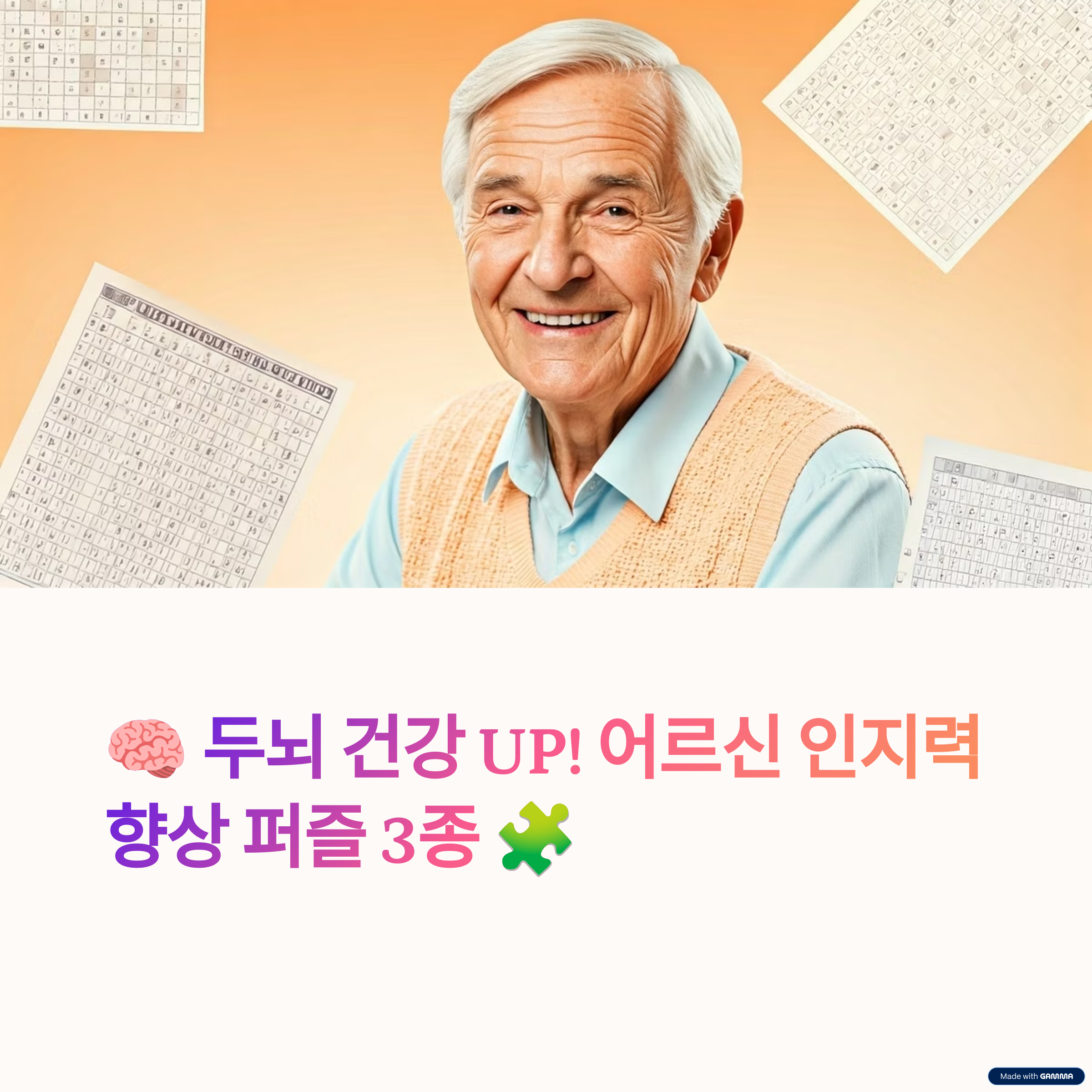 고령자 맞춤 인지력 향상 퍼즐