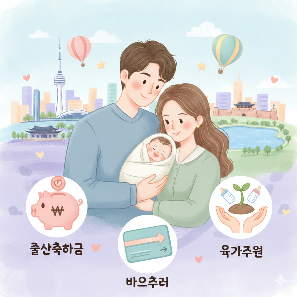 출산지원금 일러스트