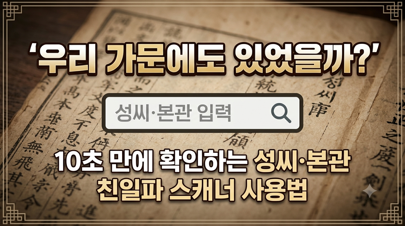 친일파 스캐너 사용법과 보는 법
