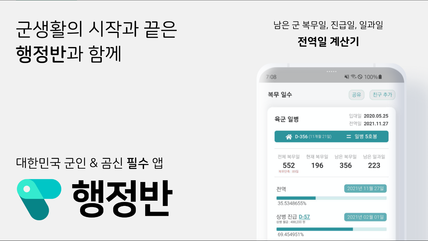 군인 전역일 계산기 어플, 군복무기간 계산하기