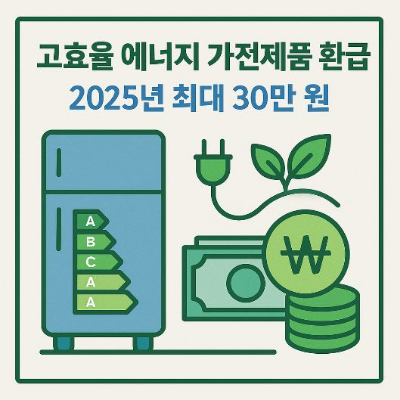 고효율 에너지 가전제품 환급 2025년 최대 30만원 받는 5가지 비밀