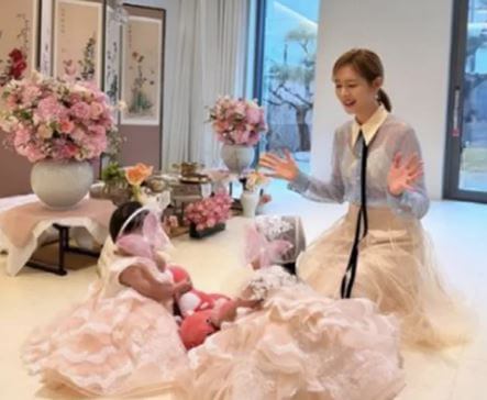 성유리 쌍둥이 딸 돌잔치 