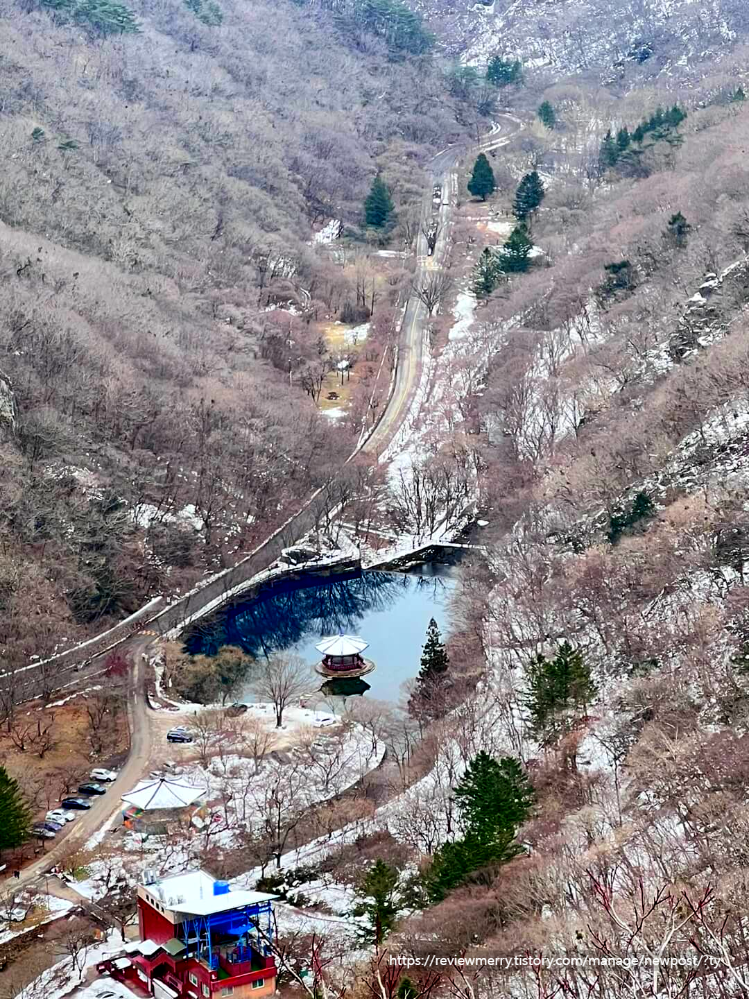 전망대 내장산 호수 뷰