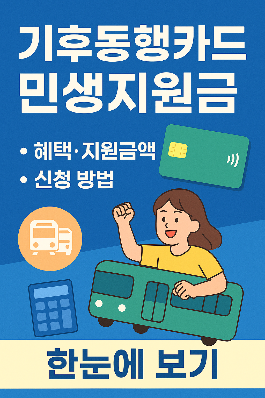 기후동행카드 민생지원금 혜택과 신청 방법을 한눈에 정리한 교통비 지원 정보 썸네일 이미지
