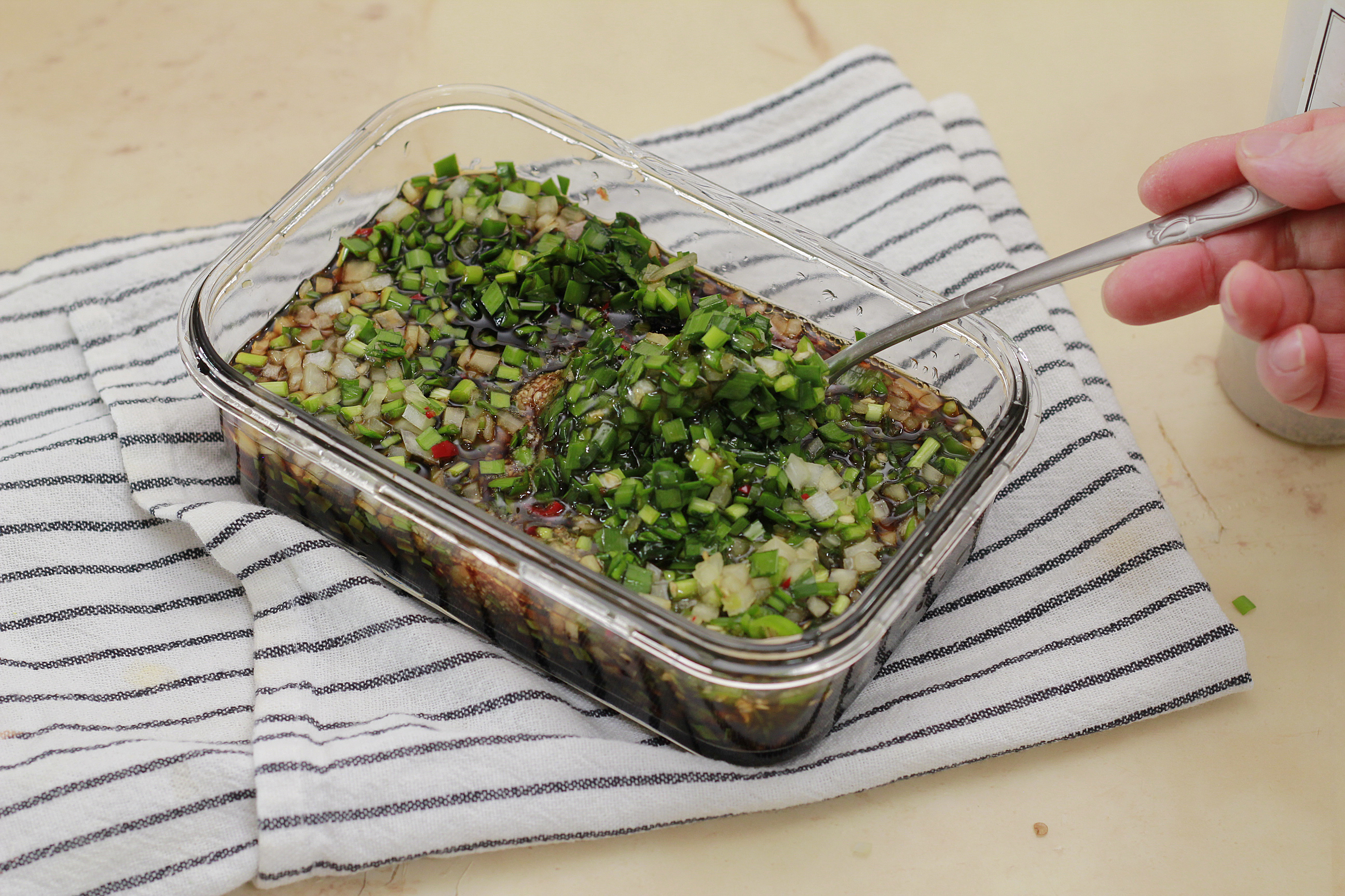 계란장조림-반숙계란부추짜박이