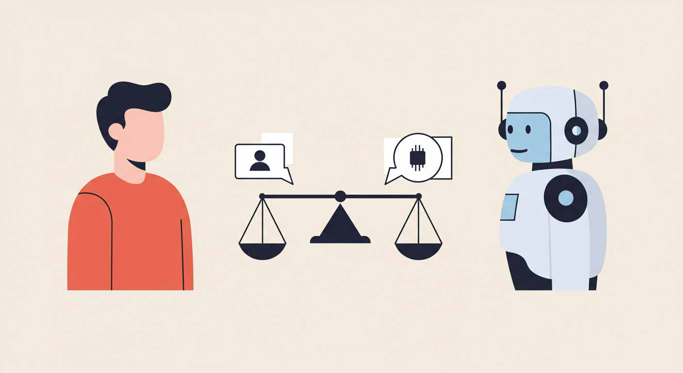 생성형 AI 상담 vs 인간 상담 차이점