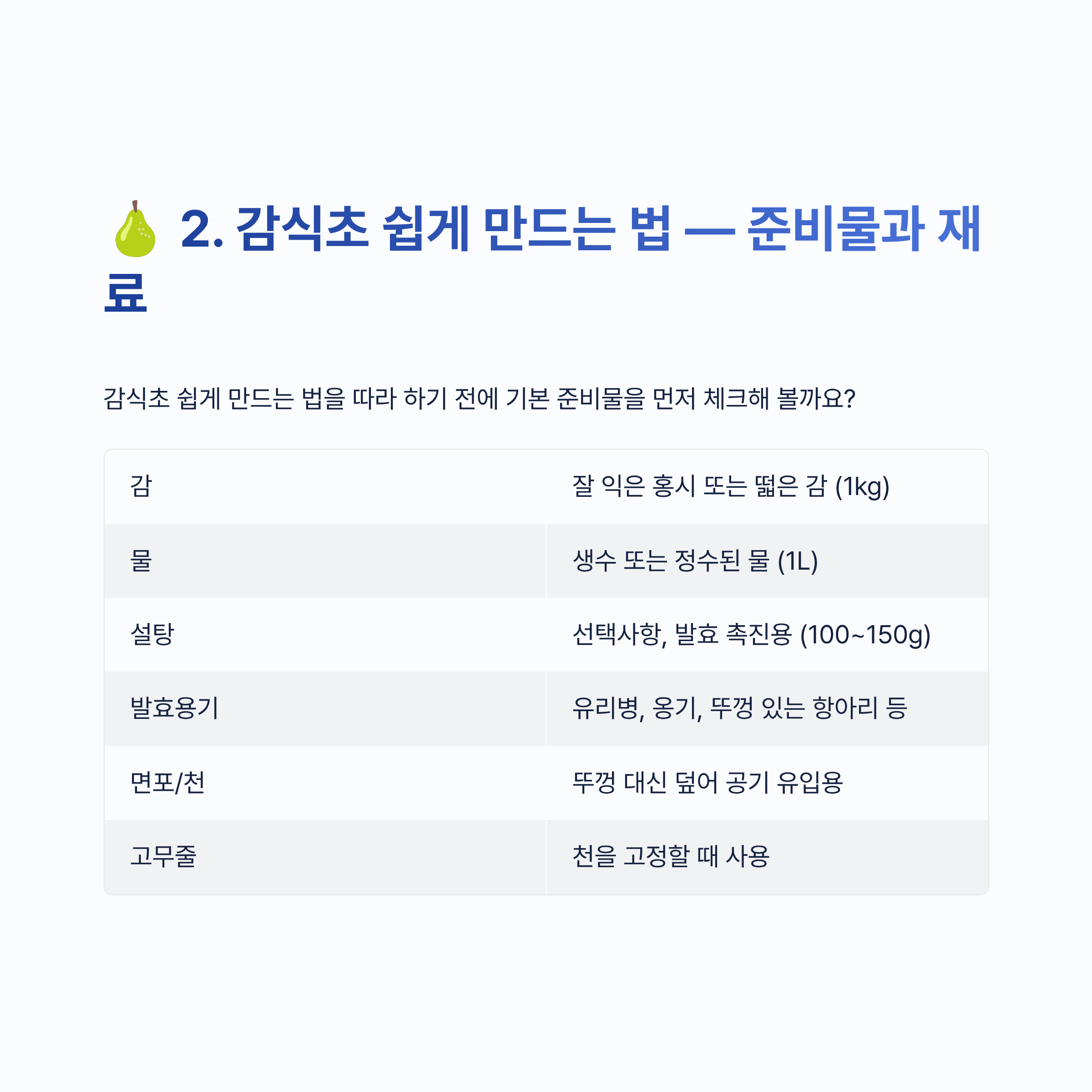 감식초 쉽게 만드는 법 알아보기
