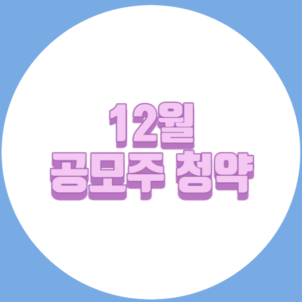 12월 공모주 청약일정