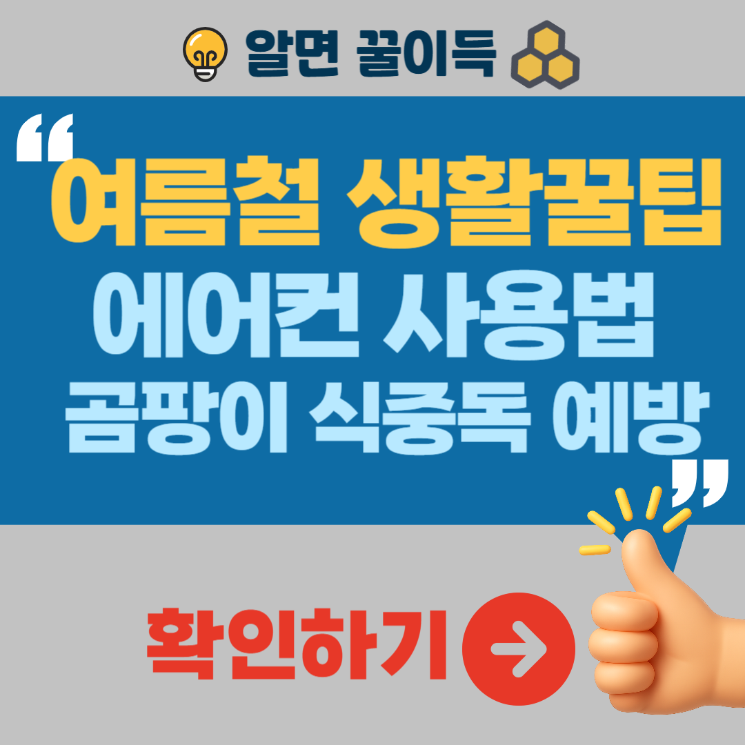 여름철 생활꿀팁 에어컨 사용법 곰팡이 식중독 예방