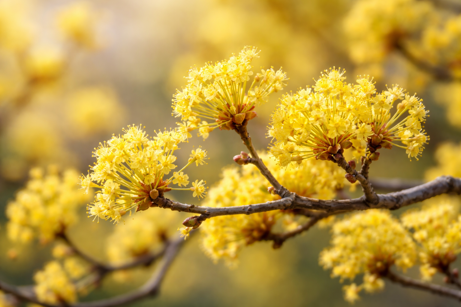 산수유꽃의 화려한 봄빛