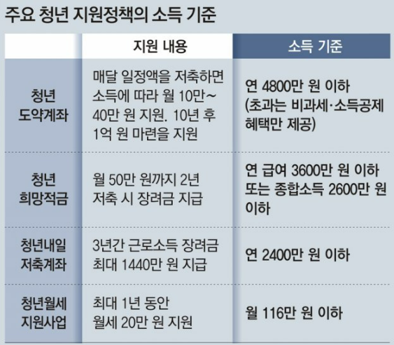 청년 대상 정부 지원 사업 총정리