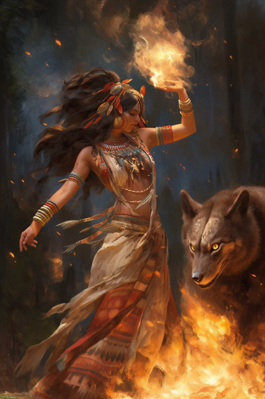 AI 그림 - 원령공주