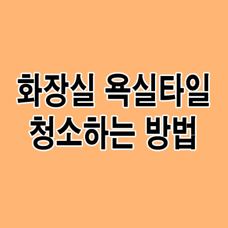 화장실 욕실 바닥 타일 청소하는 방법