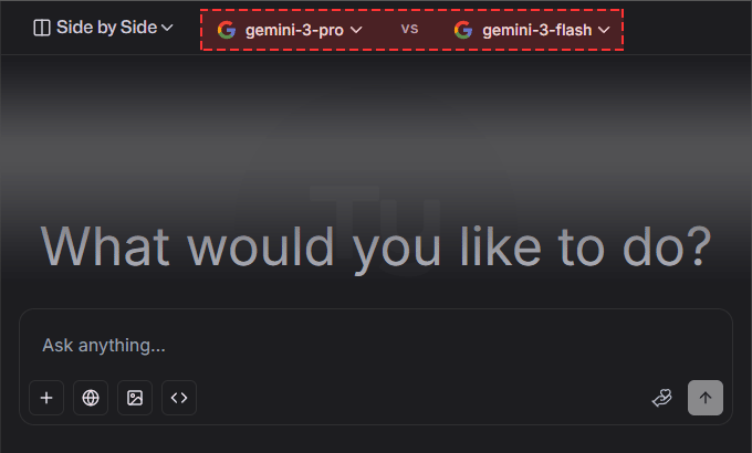 두개의 모델 정하고 채팅