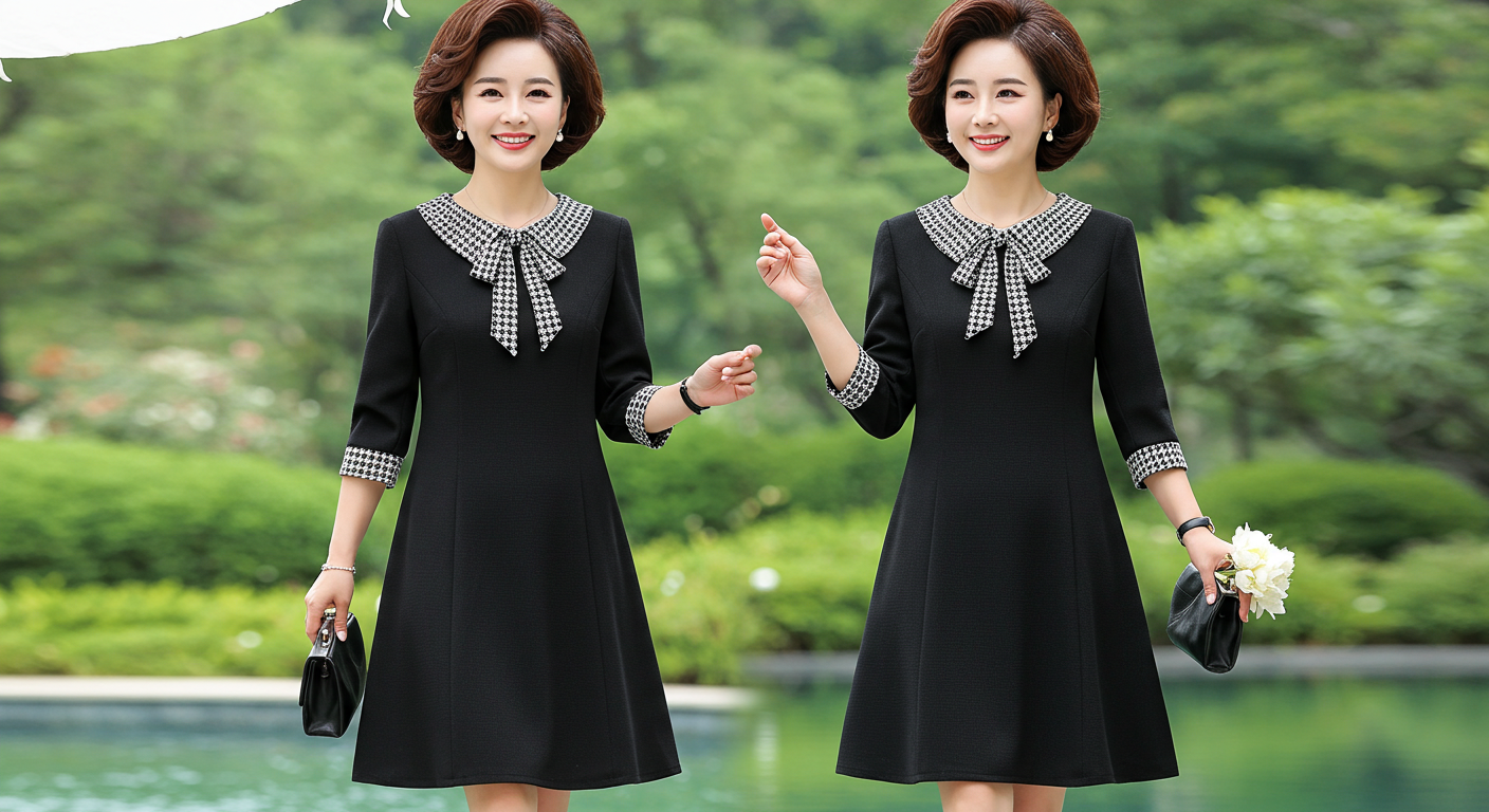 중년여성 하객룩