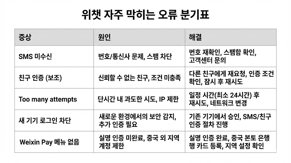(위챗) 위챗 가입 2026 초보 허브: 가입&rarr;설정&rarr;보안&rarr;자주 막히는 오류 총정리