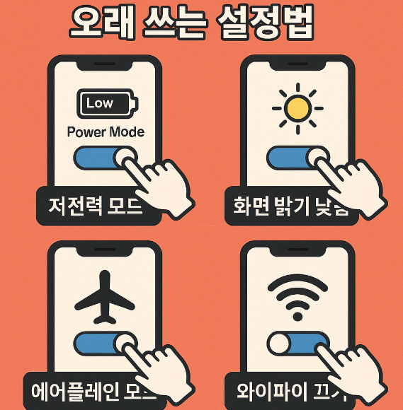 여행 중 스마트폰 배터리 오래 쓰는 설정법