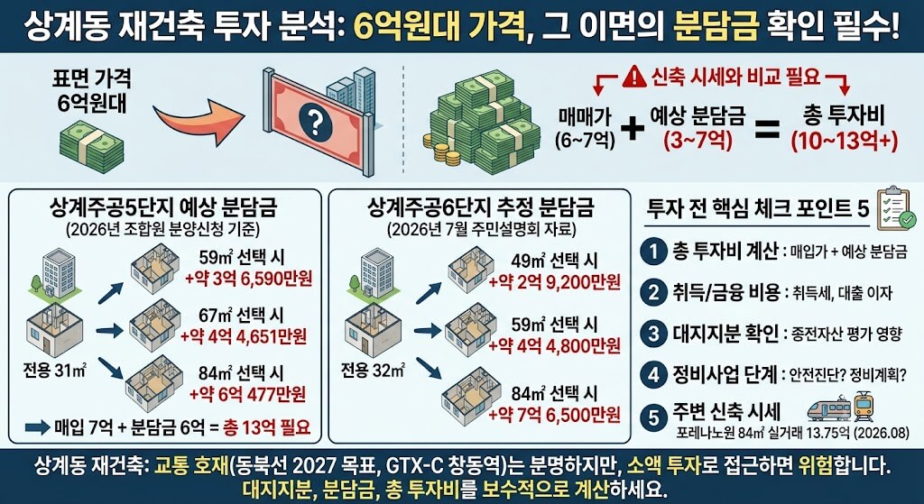 상계동 재건축 속도 붙었다…6억대 매물 실제 총투자금은?