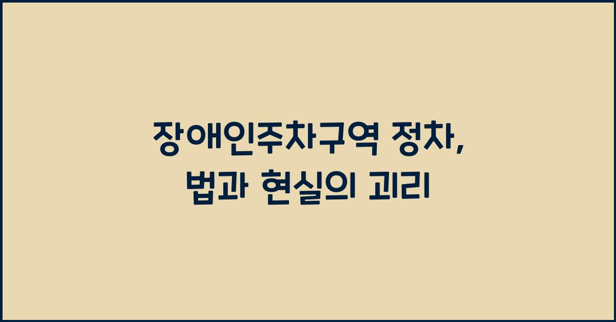 장애인주차구역 정차
