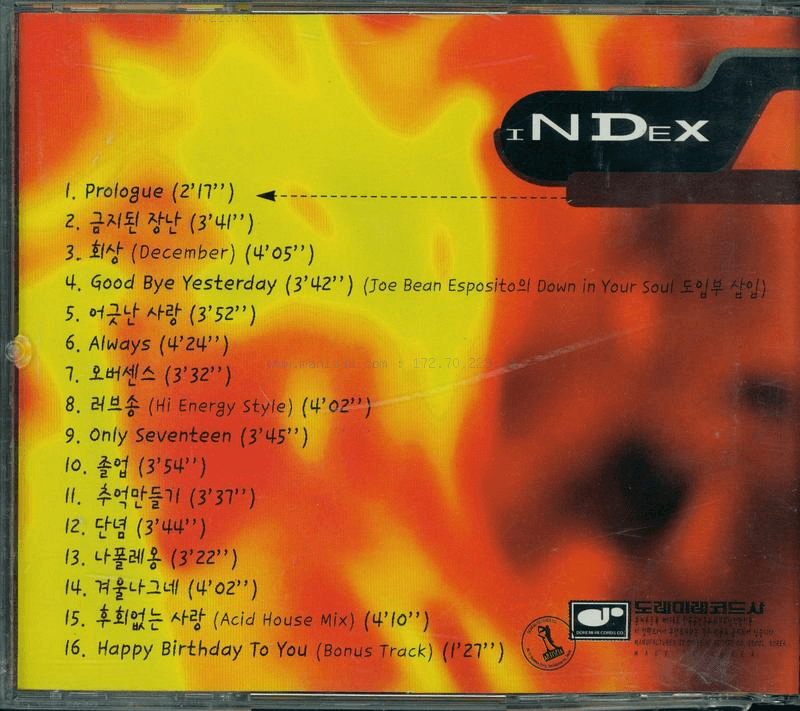 &amp;#39;회상&amp;#39;이 수록된 Tubo의 3집앨범 [Born Again] (1997)