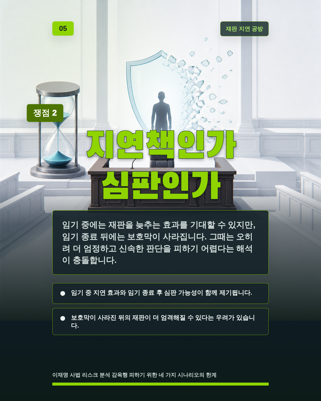 지연책인가 심판인가