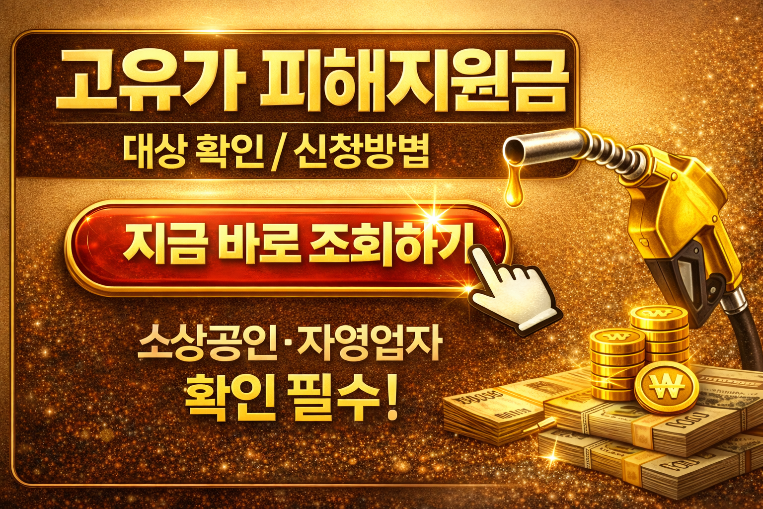 고유가 피해지원금 대상 확인 신청방법 자영업자 소상공인 유류비 지원금 지금 바로 조회 방법 정리 썸네일 이미지