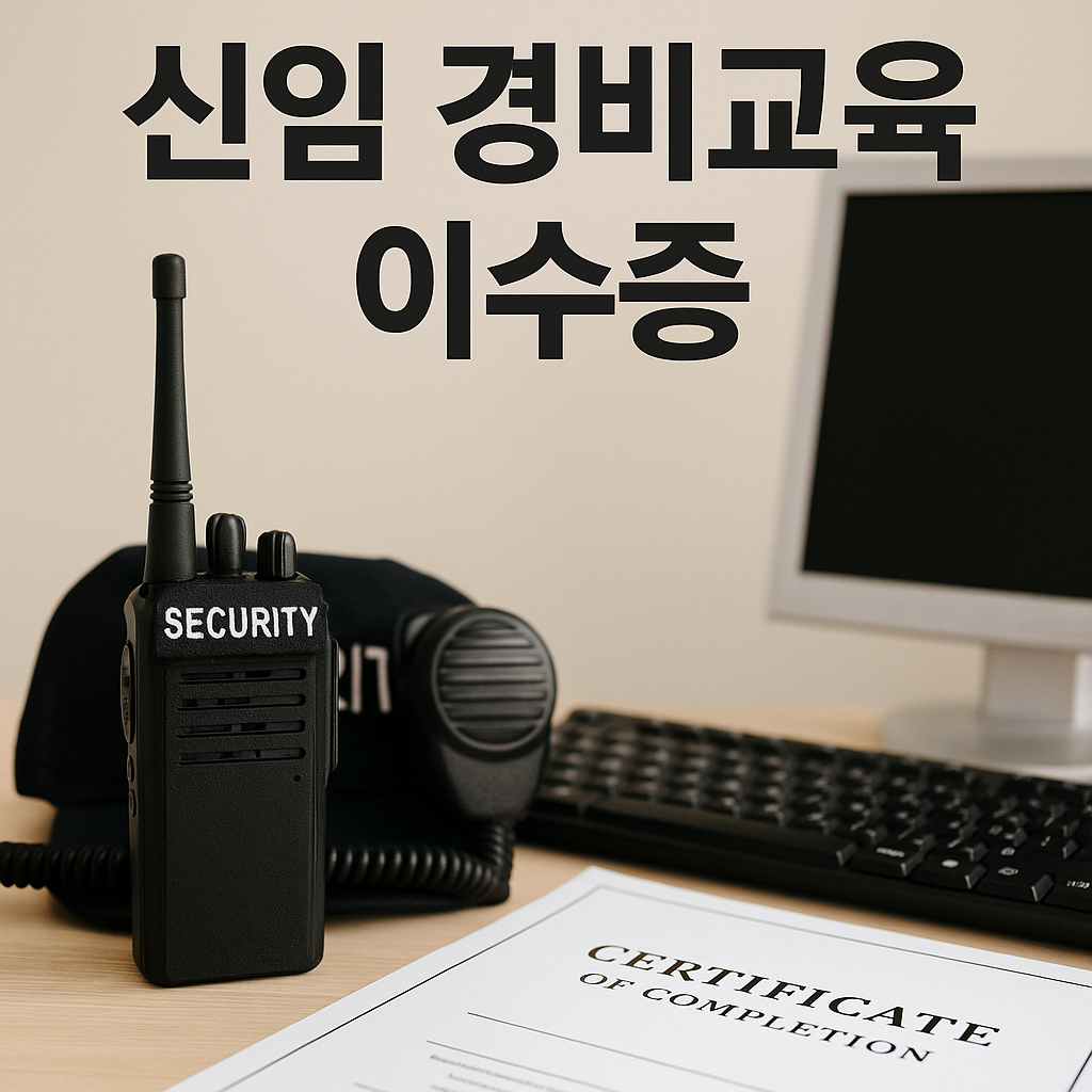 신임 경비교육 이수증 수료, 연봉, 근무 조건
