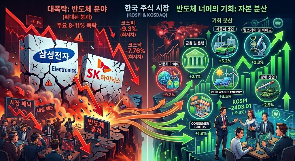 코스피 코스닥 떡락