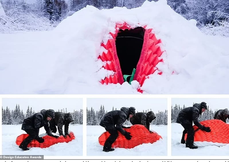 덴마크 왕립 아카데미 학생들이 개발한 극한 생존 비상 대피소 VIDEO: Escape the world with this portable tent which blocks 99% of light