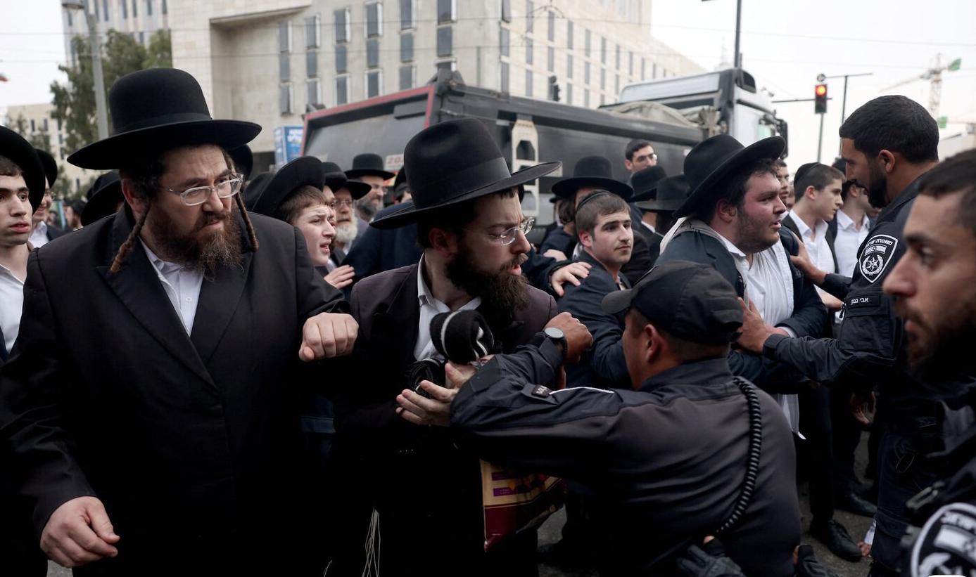 하레디 군면제 법안을 두고 충돌하는 여론