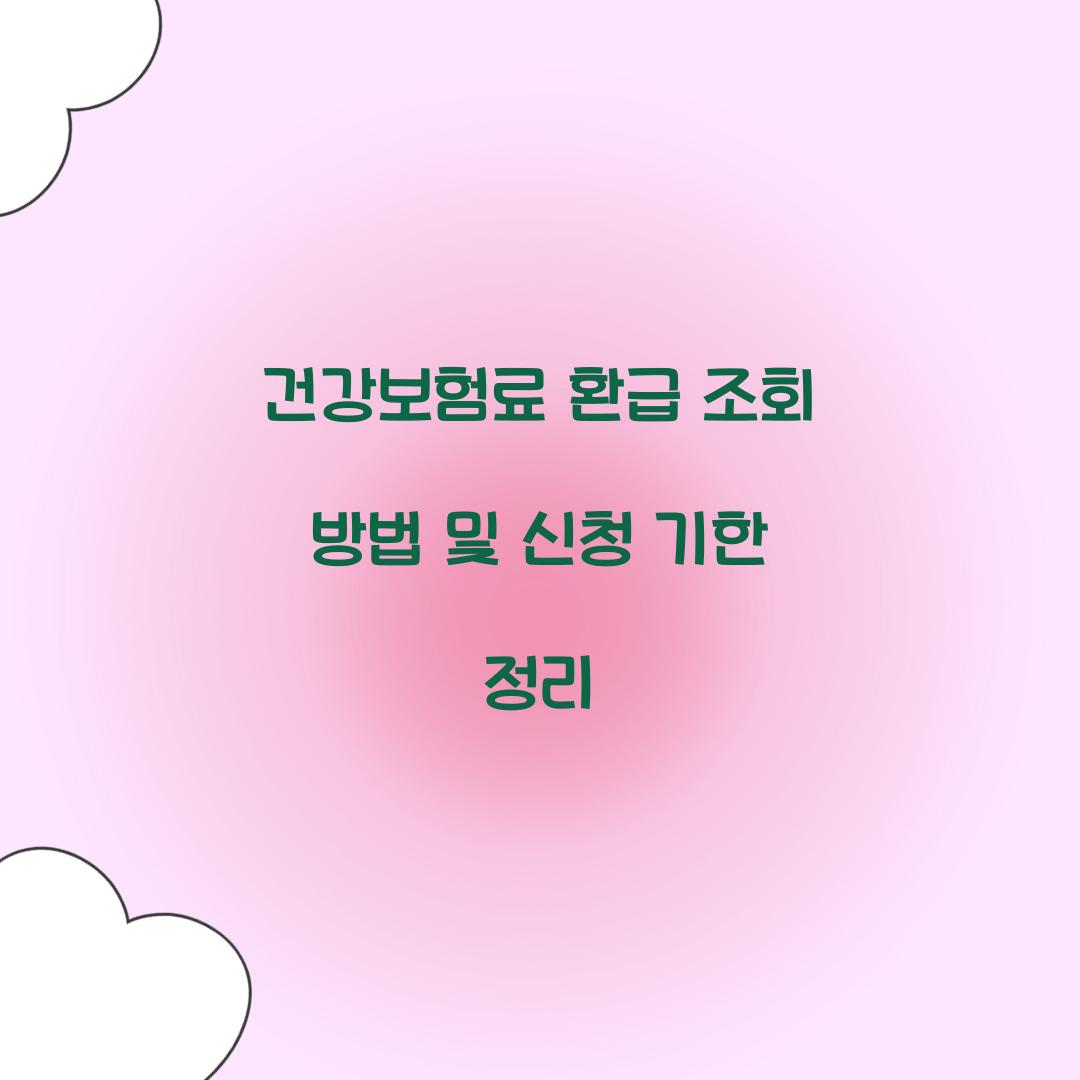 건강보험료 환급