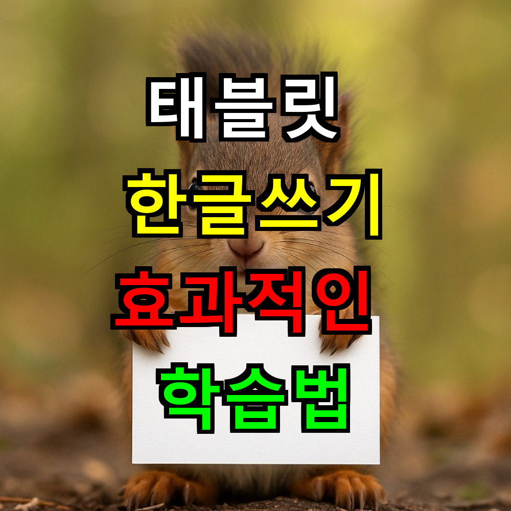 태블릿 한글쓰기 연습 어떻게 시작할까? 효과적인 학습법 완벽정리