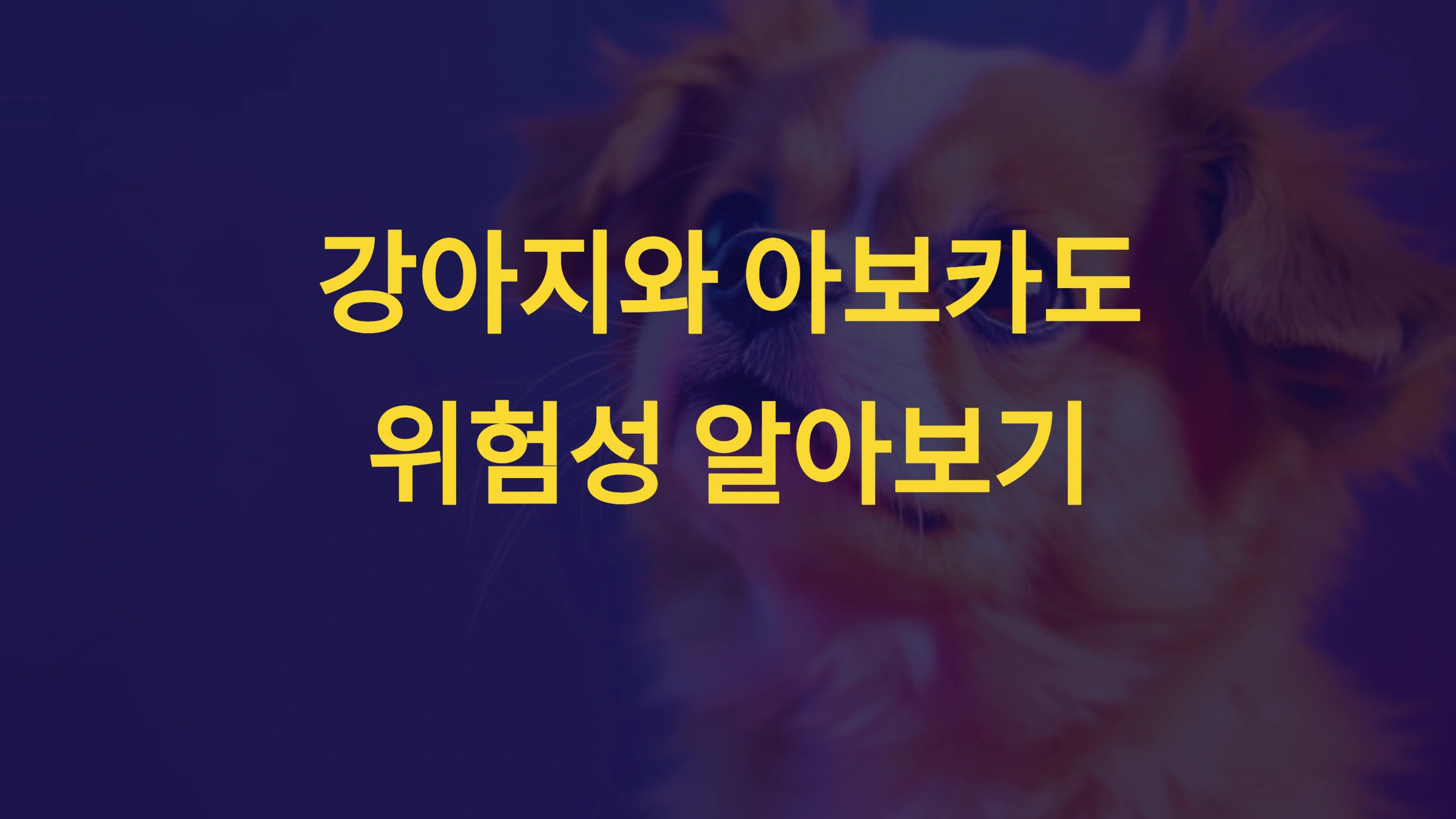 강아지와 아보카도: 위험성 알아보기