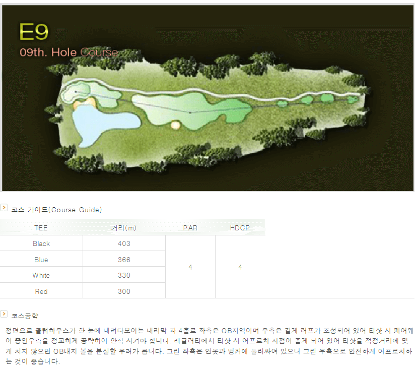 센테리움 컨트리클럽 잉글랜드코스 9