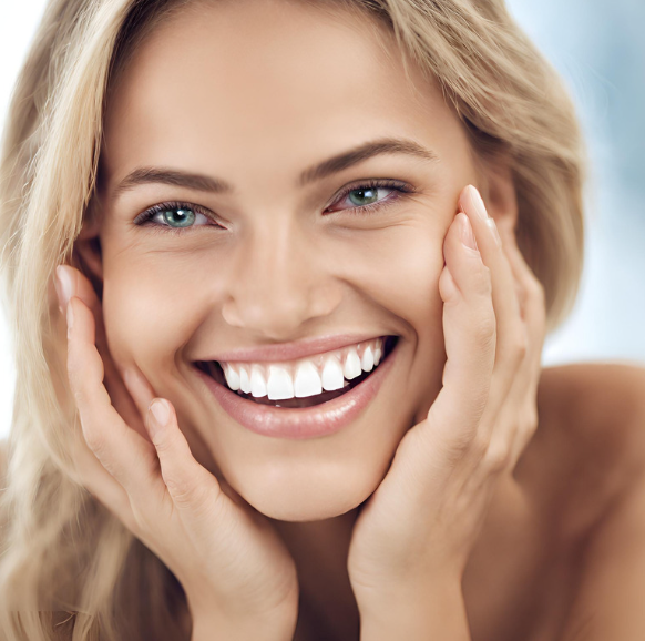 임플란트후 주의사항과 관리_여성이 치아드러내고웃는모습