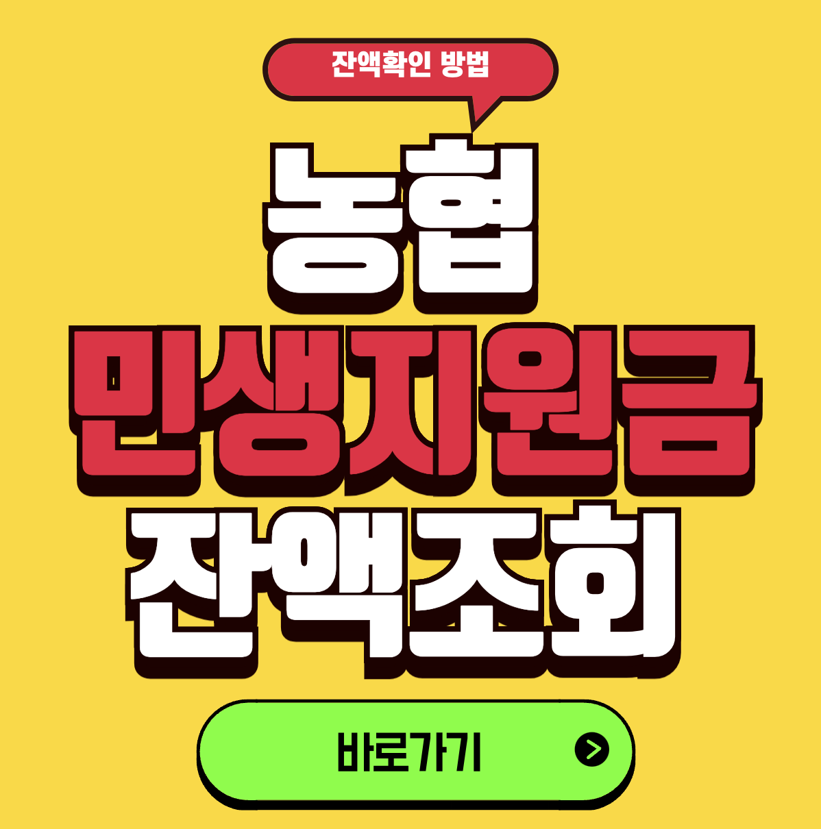 농협 민생지원금 잔액조회