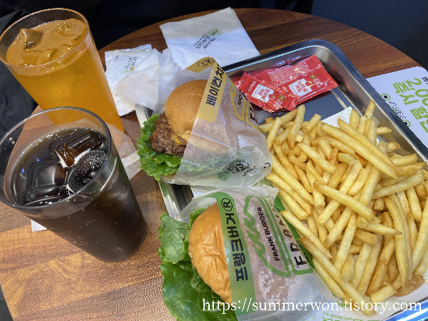 햄버거 세트 사진