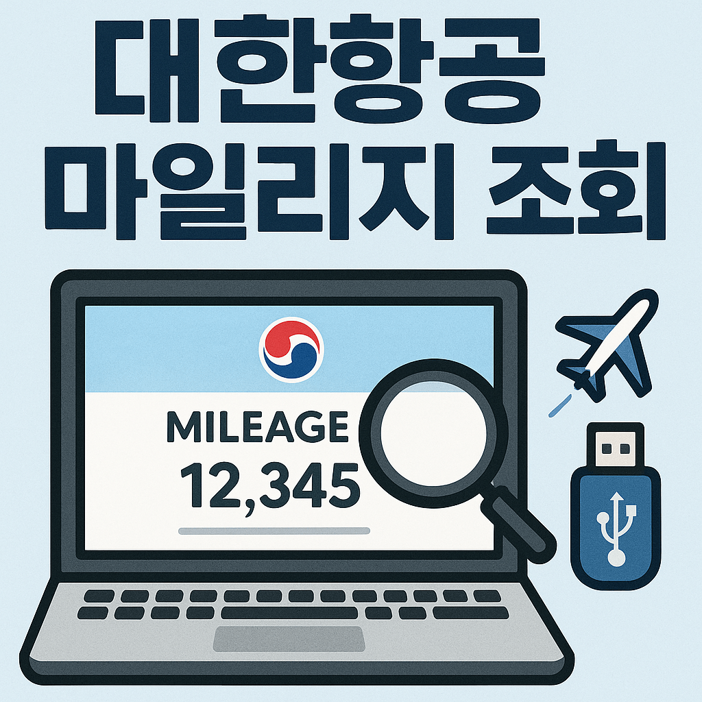 대한항공 마일리지 조회
