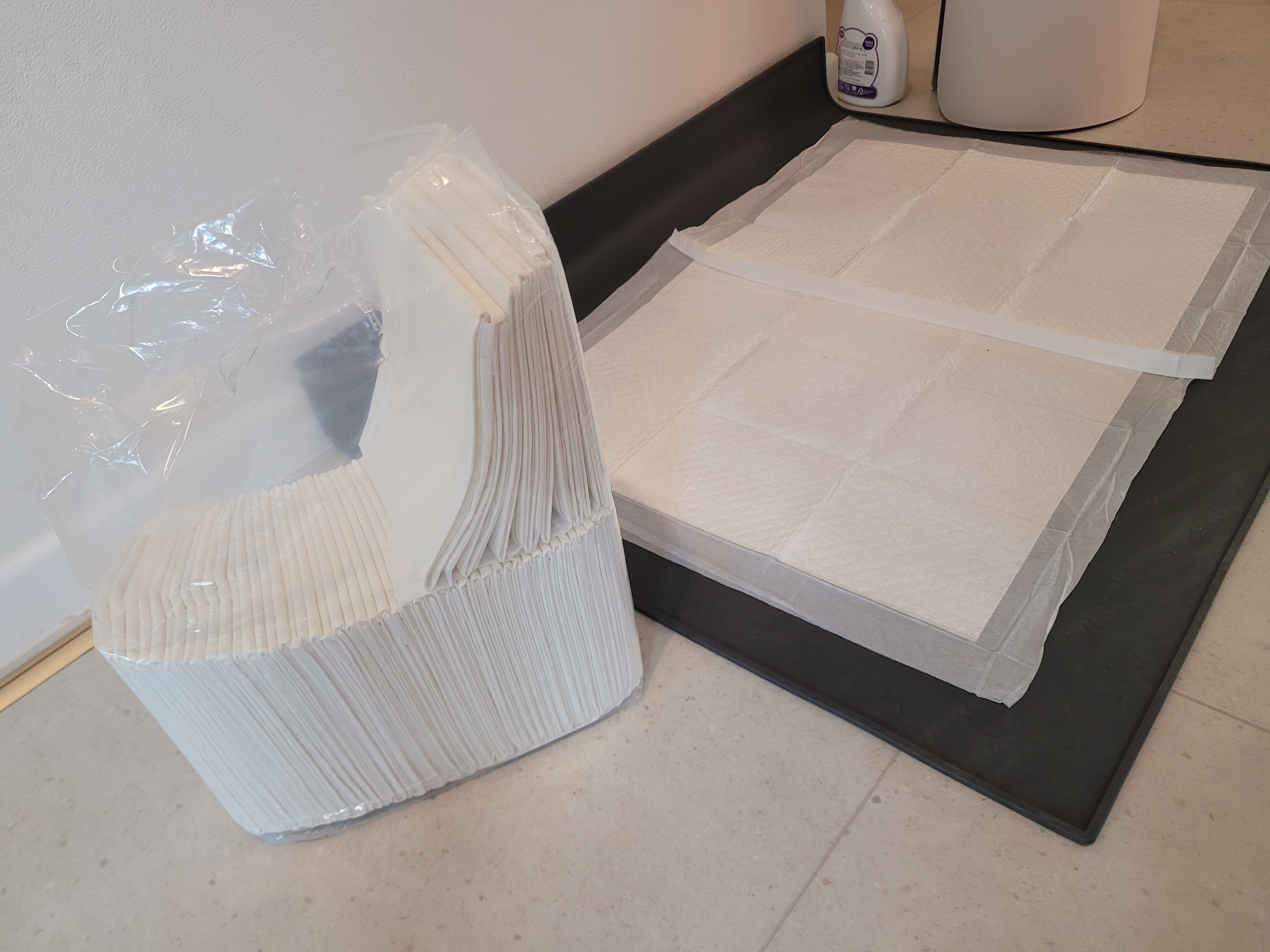 탐사 실속형 배변패드 실제 사용 사진