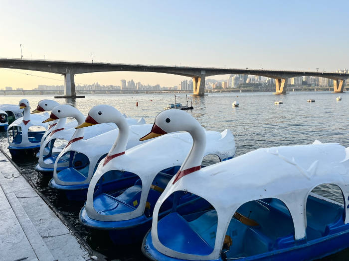 여의도 한강 오리배 모습, 승선소