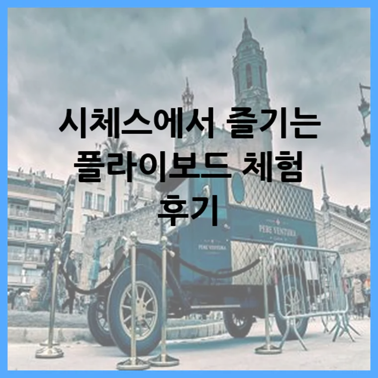 시체스에서 즐기는 플라이보드 체험 후기