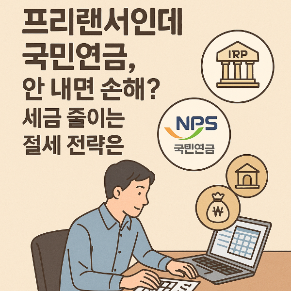프리랜서인데 국민연금, 안 내면 손해? 세금 줄이는 절세 전략은?